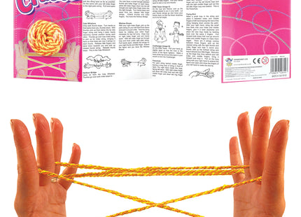 Kattenwiege Spielset 1,6 M Schnur Mit Anleitung - Fadenspiel für Kinder und Erwachsene TK Gruppe® Grosshandel 