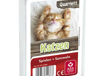 Katzen-Quartett im Kunststoffetui: 33 Karten zur Entdeckung verschiedener Katzenrassen TK Gruppe® Grosshandel 