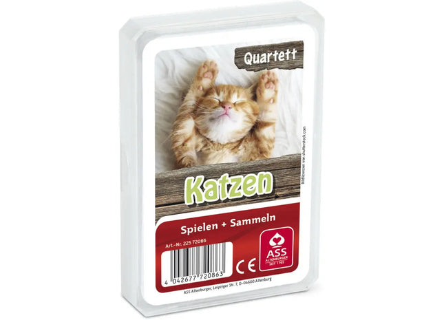 Katzen-Quartett im Kunststoffetui: 33 Karten zur Entdeckung verschiedener Katzenrassen TK Gruppe® Grosshandel 