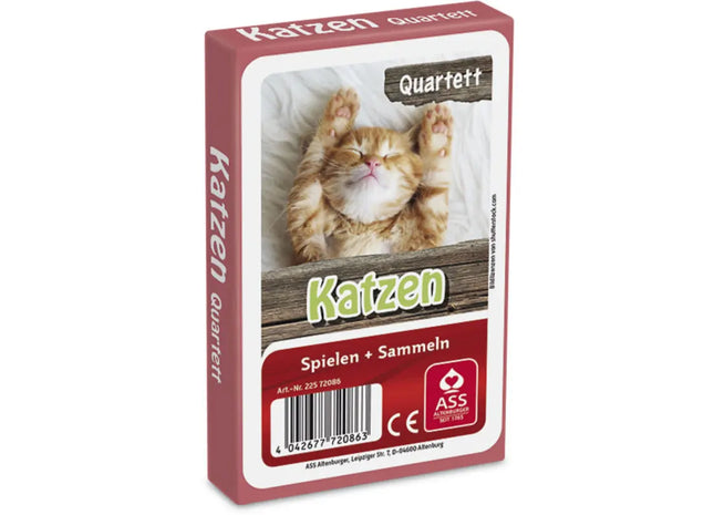 Katzen-Quartett: 33 Blatt in Faltschachtel - Lerne spielerisch Katzenrassen kennen TK Gruppe® Grosshandel 