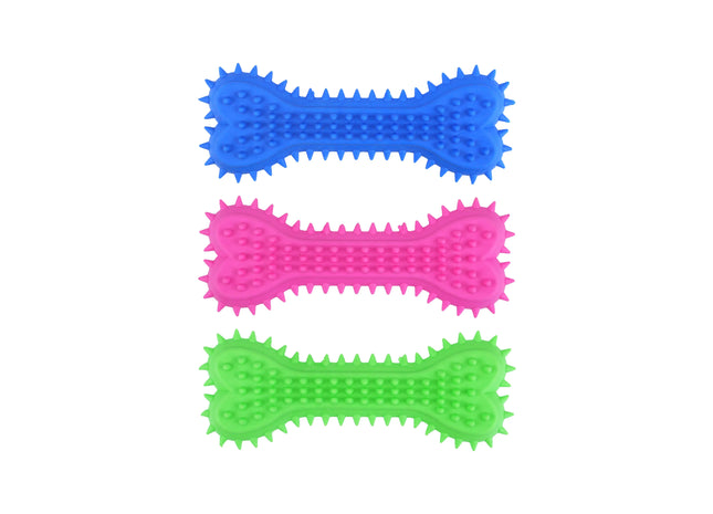 Kauspielzeug für Hunde, Knochen, 15 x 6 cm – 3 verschiedene Farben, langlebig für die Zahnpflege TK Gruppe® Grosshandel 