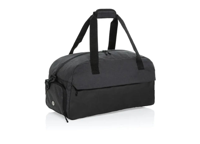 Kazu AWARE™ RPET Weekend-Duffel-Bag, Schwarz, Stilvoll und Nachhaltig für Kurztrips TK Gruppe® Grosshandel 