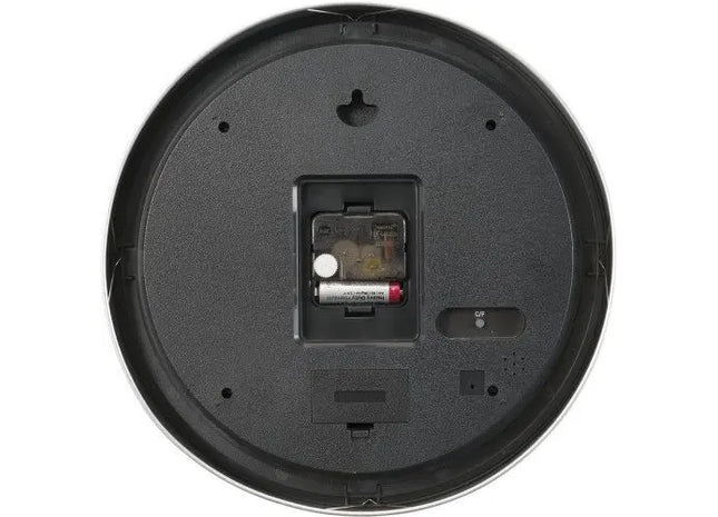 Kenya Metall Wanduhr - Elegantes Silber, Robustes Design, 30 cm Durchmesser TK Gruppe® Grosshandel 