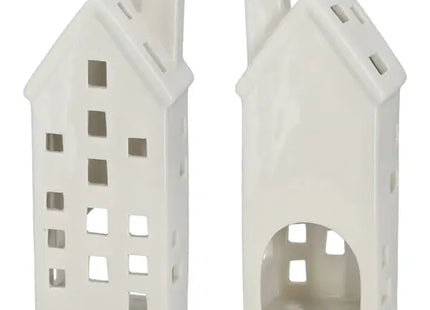 Keramikhaus Teelichthalter, ca. 19 cm Hoch, Dekorative Kerzenbehausung TK Gruppe® Grosshandel 