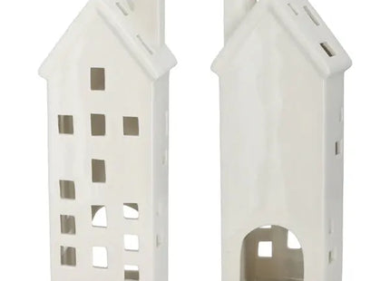 Keramikhaus Teelichthalter, ca. 27 cm Hoch, Dekorativer Kerzenhalter TK Gruppe® Grosshandel 