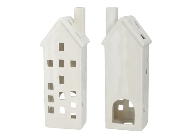 Keramikhaus Teelichthalter, ca. 27 cm Hoch, Dekorativer Kerzenhalter TK Gruppe® Grosshandel 