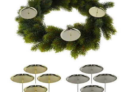 Kerzenständer Set, 4-teilig, Düsen-Design, 2 Größen, 8cm TK Gruppe® Grosshandel 