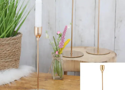 Kerzenständer Shiny, gold, 23 cm hoch – Eleganter Kerzenhalter | Moderner Wohnakzent TK Gruppe® Grosshandel 