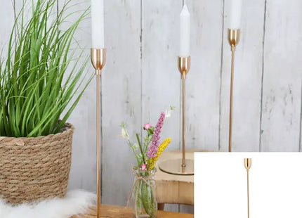 Kerzenständer Shiny, gold, 33 cm hoch – Eleganter Kerzenhalter | Glänzendes Wohnaccessoire TK Gruppe® Grosshandel 