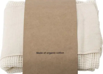 Khakifarbenes Set aus drei wiederverwendbaren Taschen aus Baumwollgewebe, Modell Adele – umweltfreundlich TK Gruppe® Grosshandel 