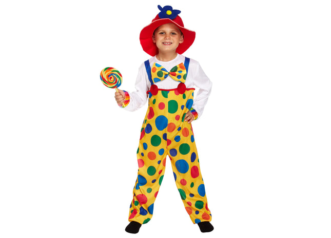 Kinder Clown Kostüm Mittelgroße 7-9 Jahre, Bunte Verkleidung Für Karneval & Fasching TK Gruppe® Grosshandel 