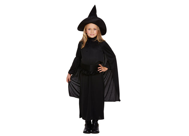 Kinder Hexe Klassik Kostüm Medium (7-9 Jahre) – Verzaubertes Halloween-Outfit TK Gruppe® Grosshandel 