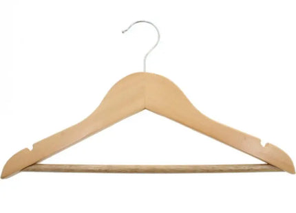 Kinder Holzkleiderbügel mit Stange und Kerben, Langlebiges Design TK Gruppe® Grosshandel 