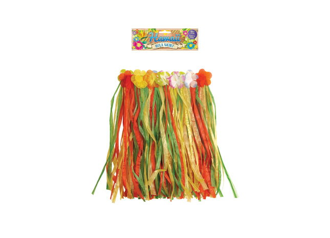 Kinder Hula Rock mit Blumenmuster, 56 cm Breite, 43 cm Länge - Hawaiianischer Tanzrock TK Gruppe® Grosshandel 