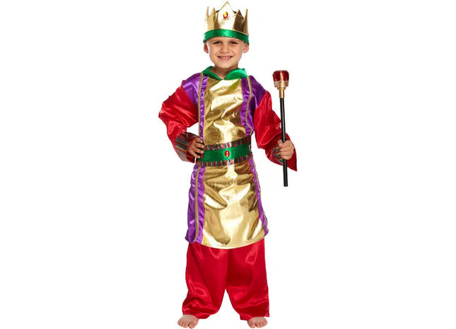 Kinder Königskostüm, Groß (10-12 Jahre) – Weihnachtsverkleidung TK Gruppe® Grosshandel 