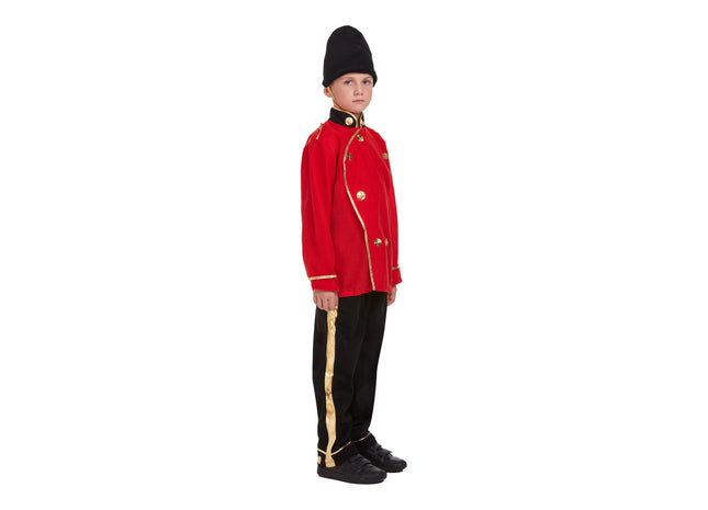 Kinder Kostüm Busby Guard, Uniform Enkelkind 4-6 Jahre, Karneval Verkleidung TK Gruppe® Grosshandel 