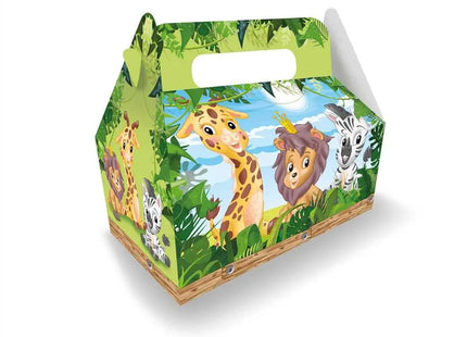 Kinder Lunchbox Zoo 23x23x12cm: Niedliche und praktische Lunchbox mit Zoo-Motiv für Schule und Unterwegs. Ideal für Kinder TK Gruppe® Grosshandel 