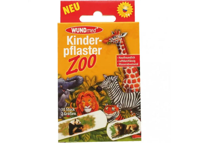 Kinder Pflaster mit Zoo-Motiven, 10 Stück in zwei Größen TK Gruppe® Grosshandel 