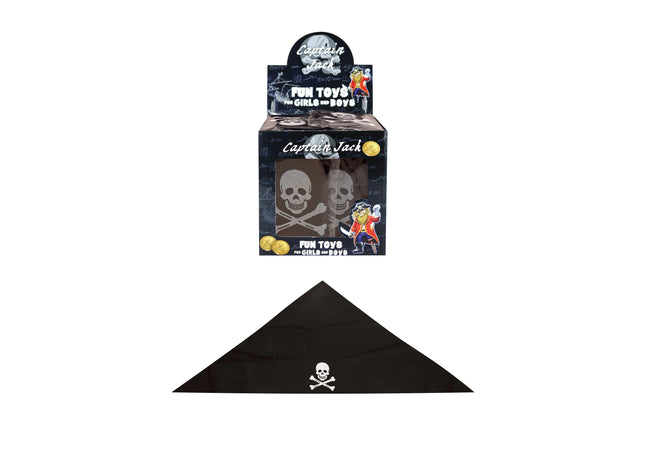 Kinder Piraten Bandana Schwarz mit Totenkopf - Piraten Kostüm Zubehör TK Gruppe® Grosshandel 