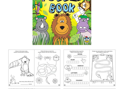 Kinder-Rätselbuch 'Fun Jungle', 16 Seiten, Lernspielzeug, 10,5 x 14,5 cm, Interaktives Rätselbuch TK Gruppe® Grosshandel 