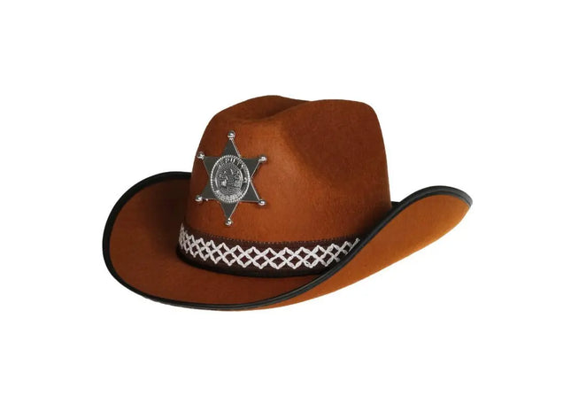 Kinder Sheriff-Hut in Braun TK Gruppe® Grosshandel 