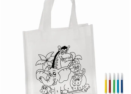 Kinder Shopping Tasche SHOOPIE - Weiß, Praktische Einkaufstasche für Kinder TK Gruppe® Grosshandel 