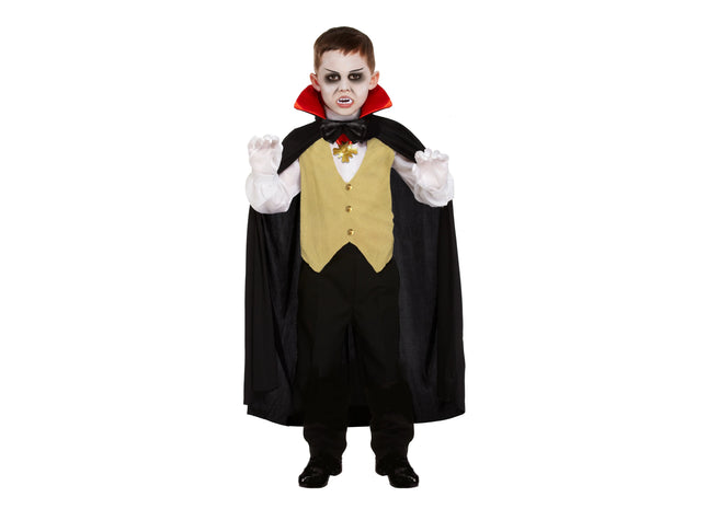 Kinder Vampir Klassik Kostüm Medium (7-9 Jahre) - Halloween Verkleidung TK Gruppe® Grosshandel 