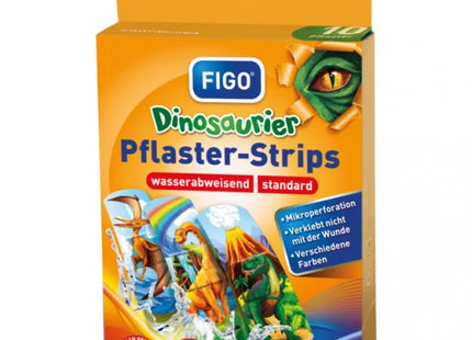 Kinder Wundpflaster, 10 Streifen mit Dinosaurier-Motiv - Spaßige & farbenfrohe Erste Hilfe TK Gruppe® Grosshandel 