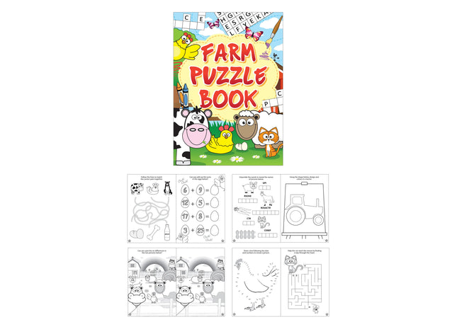 Kinderbuch Spaß Auf Dem Bauernhof Mit Puzzle, 10,5 x 14,5 cm, 16 Seiten, Lernspielzeug für Kleinkinder TK Gruppe® Grosshandel 