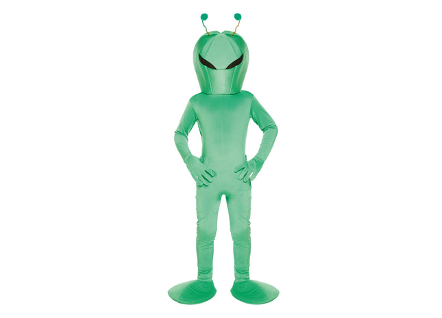 Kinderkostüm Alien Large, Größe 10-12 Jahre - Hochwertiges Weltraum-Themen-Outfit TK Gruppe® Grosshandel 