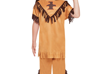 Kinderkostüm Indianer, Jungen, Größe M (7-9 Jahre) für Fasching TK Gruppe® Grosshandel 