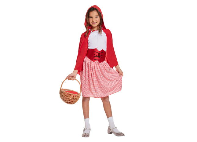 Kinderkostüm Mädchen mit roter Kappe, klein, 4-6 Jahre TK Gruppe® Grosshandel 