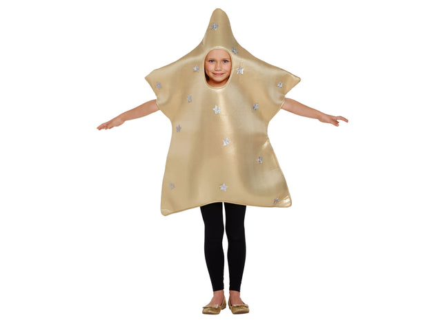 Kinderkostüm Stern, Medium für 7-9 Jahre TK Gruppe® Grosshandel 