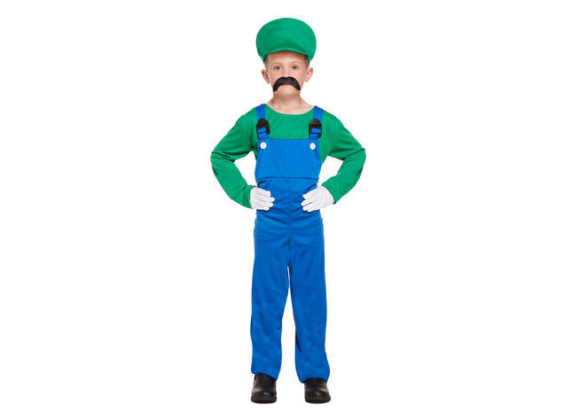 Kinderkostüm Super Werkman In Grün, Große Größe Für 10-12 Jahre TK Gruppe® Grosshandel 