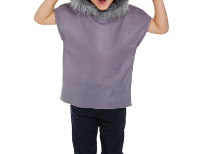 Kinderkostüm Wolf, groß, 10–12 Jahre – Tierverkleidung für Jungen und Mädchen TK Gruppe® Grosshandel 