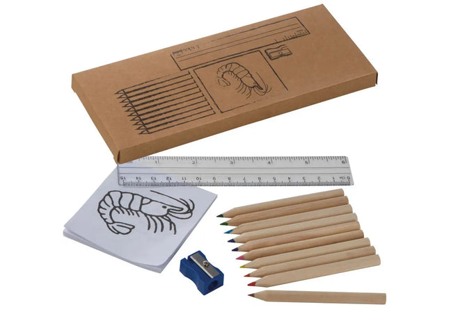 Kinderzeichenset Little Picasso - Braun - Kreatives Mal- und Zeichenset für Kinder TK Gruppe® Grosshandel 