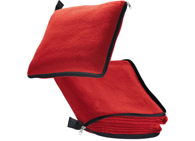 Multifunktionale XL-Fleece-Decke/Kissen Kombi Radcliff in Rot TK Gruppe® Grosshandel 