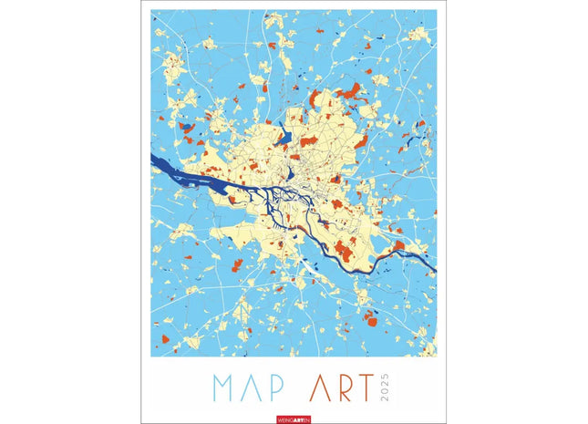 Kitchen & Lifestyle Calendar - Artistic Map Design Culinary & Lifestyle Agenda Creative Cartography Planner TK Gruppe® Grosshandel 