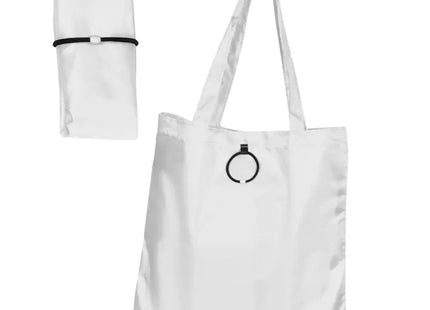 Klappbare Polyester-Tragetasche - Weiß, Platzsparend & Stilvoll TK Gruppe® Grosshandel 