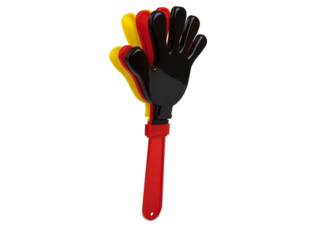 Klapperhand Fan-Artikel in Schwarz, Rot und Gelb TK Gruppe® Grosshandel 