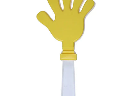 Klapperhand in Weiß und Gelb – Lärmendes Accessoire für Fans TK Gruppe® Grosshandel 