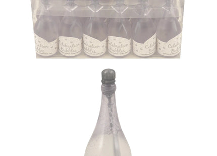 Klare Blasenflasche 32 ml, 9 cm, mit silbernem Stab für Partys und Feiertage TK Gruppe® Grosshandel 