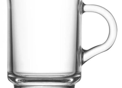 Klare Glas-Tasse mit Henkel, 250ml, 9x7cm - Stilvolles und Robustes Trinkgefäß TK Gruppe® Grosshandel 