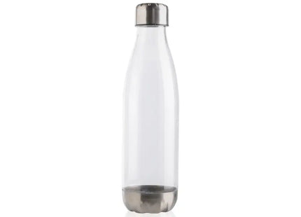Klare Trinkflasche mit Edelstahldeckel, 750ml, Auslaufsicher TK Gruppe® Grosshandel 