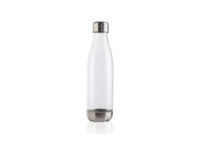 Klare Trinkflasche mit Edelstahldeckel, 750ml, Auslaufsicher TK Gruppe® Grosshandel 