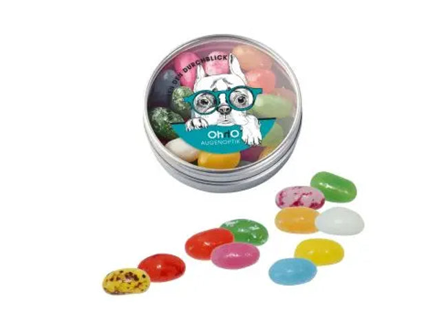 Klarsichtdose voller Jelly Beans – Personalisiert, farbenfroh und lecker TK Gruppe® Grosshandel 