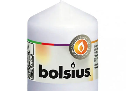 Klassische Weiße Säulenkerze, 80mm Höhe x 58mm Durchmesser - Zeitlose Eleganz für Jede Gelegenheit TK Gruppe® Grosshandel 