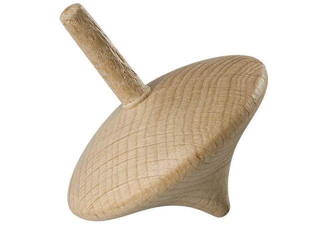 Klassischer Holzkreisel - Natur, traditionelles Spielzeug für Kinder und Sammler TK Gruppe® Grosshandel 