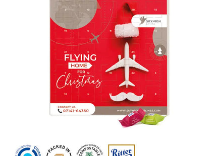 Klassischer quadratischer Adventskalender, vielseitig und dekorativ TK Gruppe® Grosshandel 