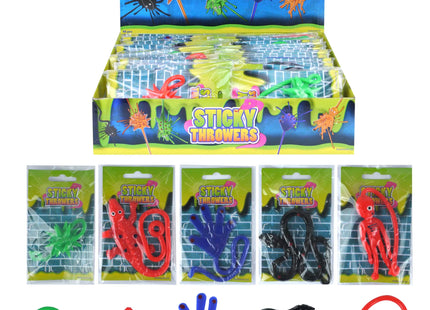 Klebrige Werfer, 15-28 cm, 5 Varianten, 4 Farben, Wurfspielzeug für Kinder TK Gruppe® Grosshandel 